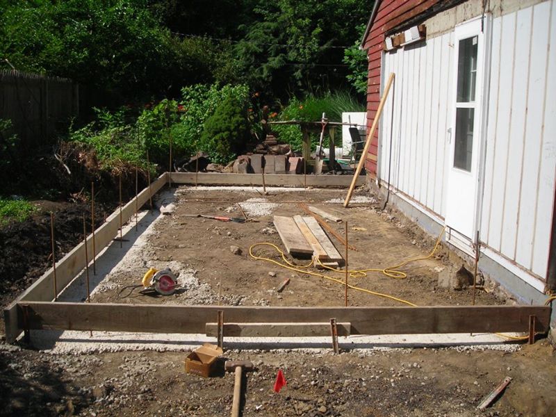 Garage addition foundation