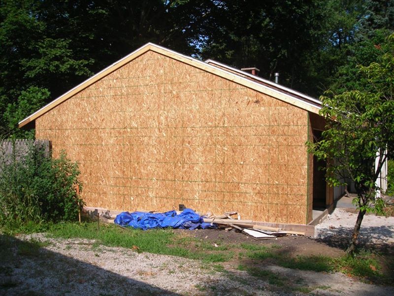 Garage addition exterior wall
